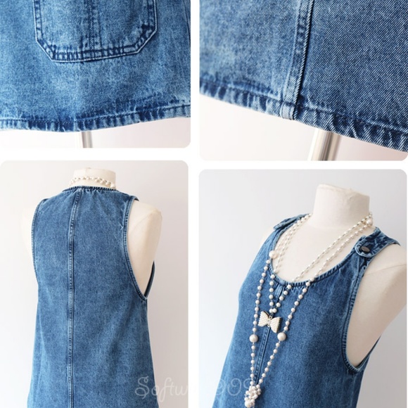 Last one ☝️Forever 21 Denim Overall Skirt Dress - Picture 5 of 7